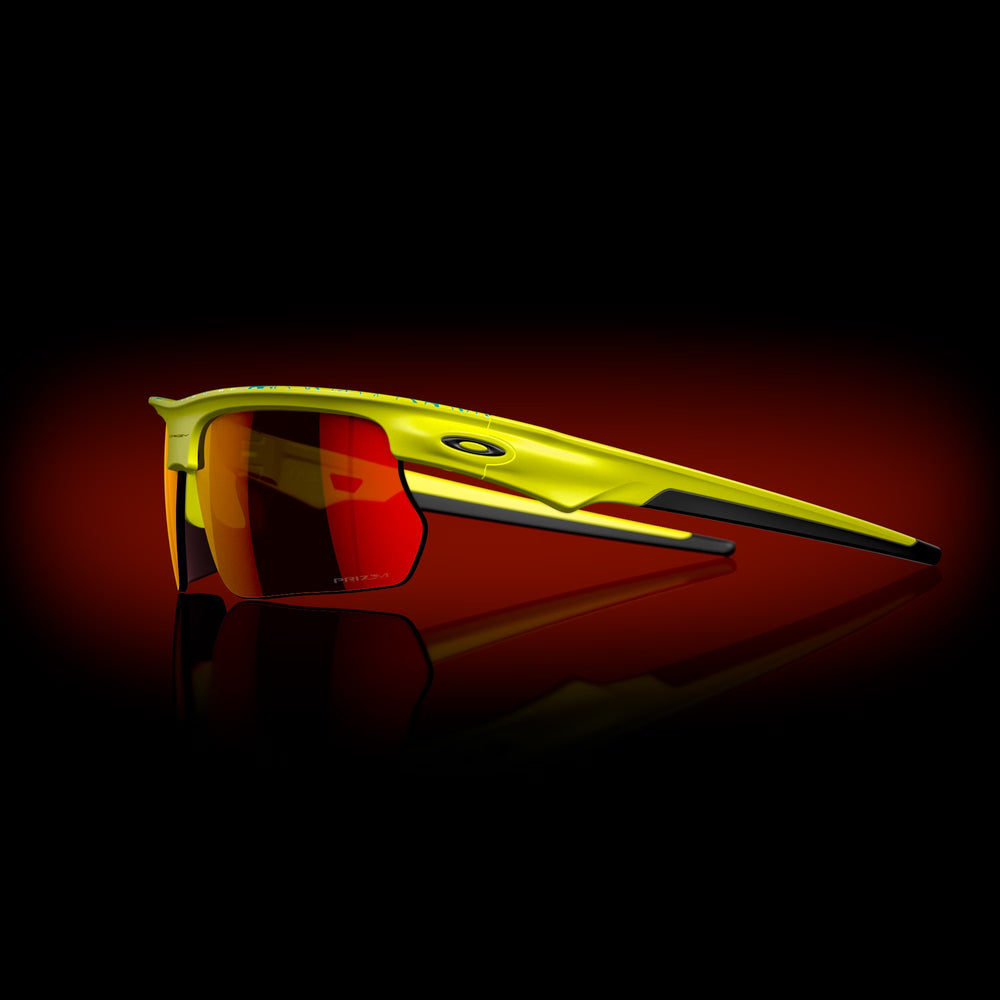 Oakley BiSphaera™ Inner Spark Collection with Prizm Ruby Lenses - Matte Tennis Ball Yellow/Celeste Neuron Frame