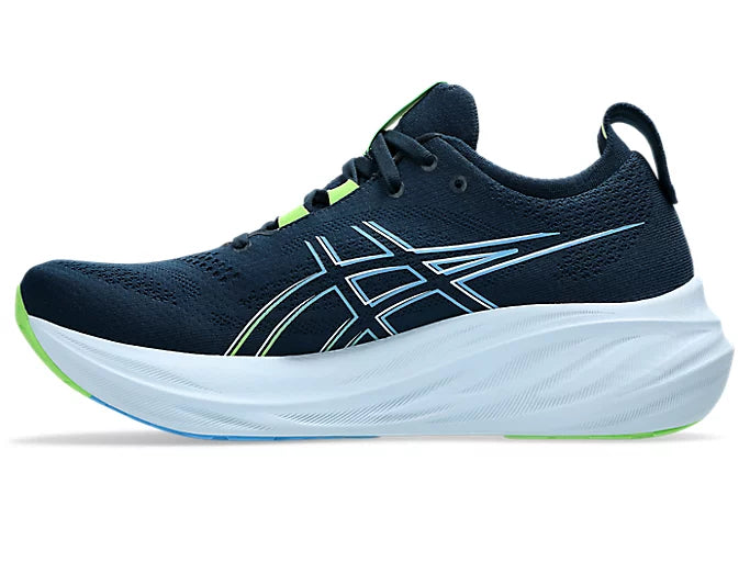 Asics Men's GEL-NIMBUS 26 WIDE - French Blue/Electric Lime