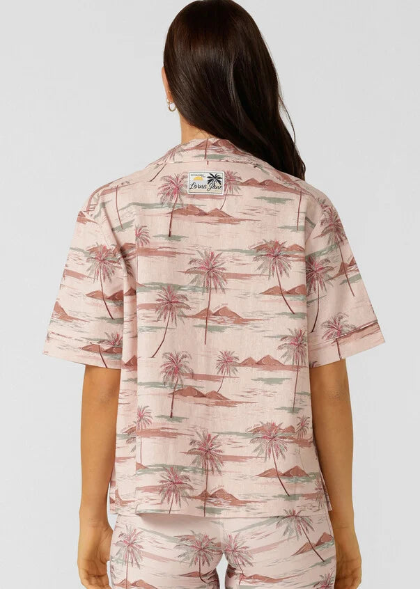 Lorna Jane Paradise Palm Weekend Shirt - Paradise Palm Print