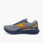 Brooks Men's Adrenaline GTS 23 (D Width) - Grey/Crown Blue/Orange