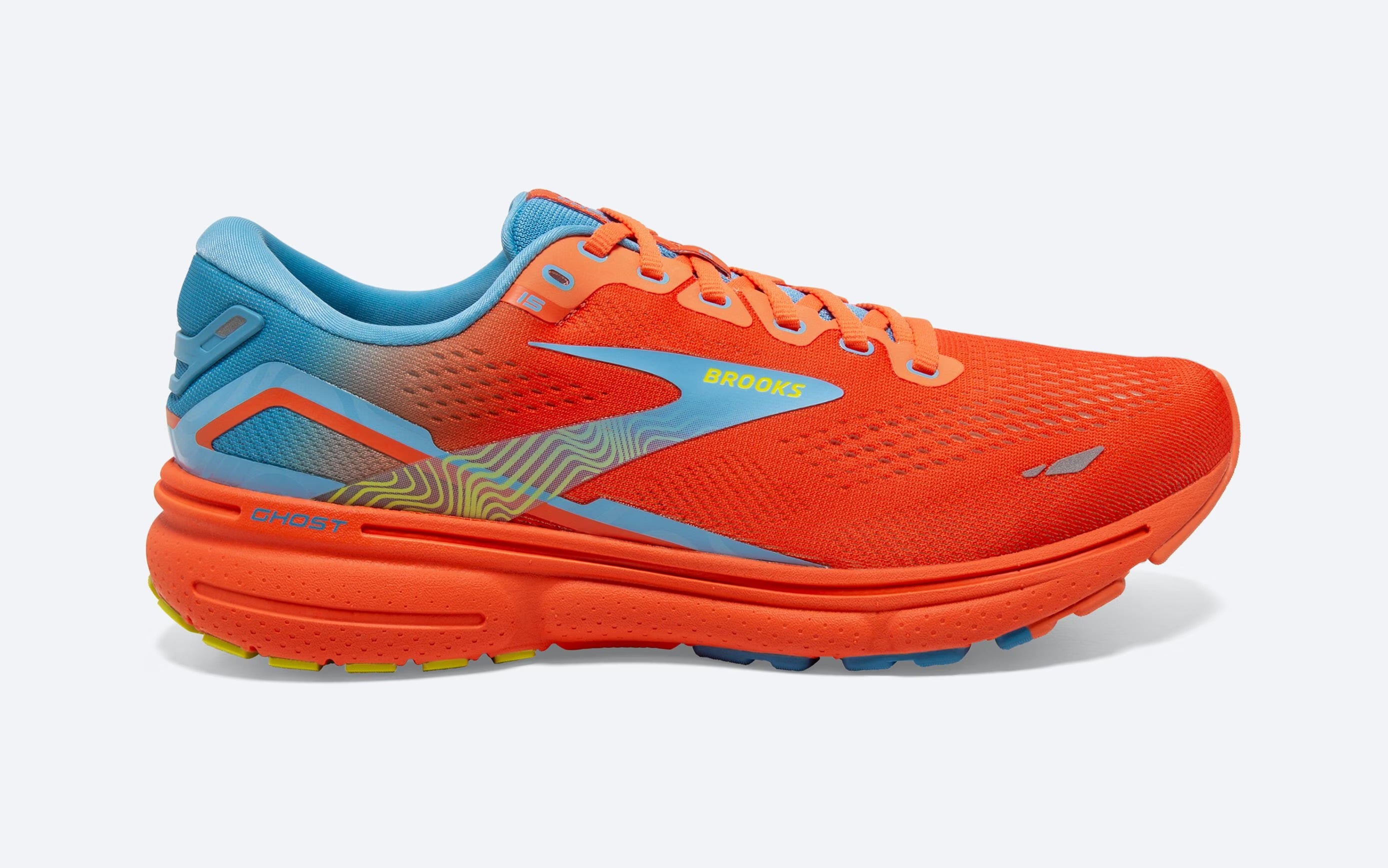 Brooks Men's Ghost 15 - Orange/Blue/Yellow
