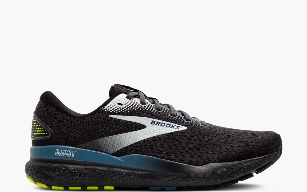 Brooks Men's Ghost 16 (D Width) - Black/Ebony/Blue