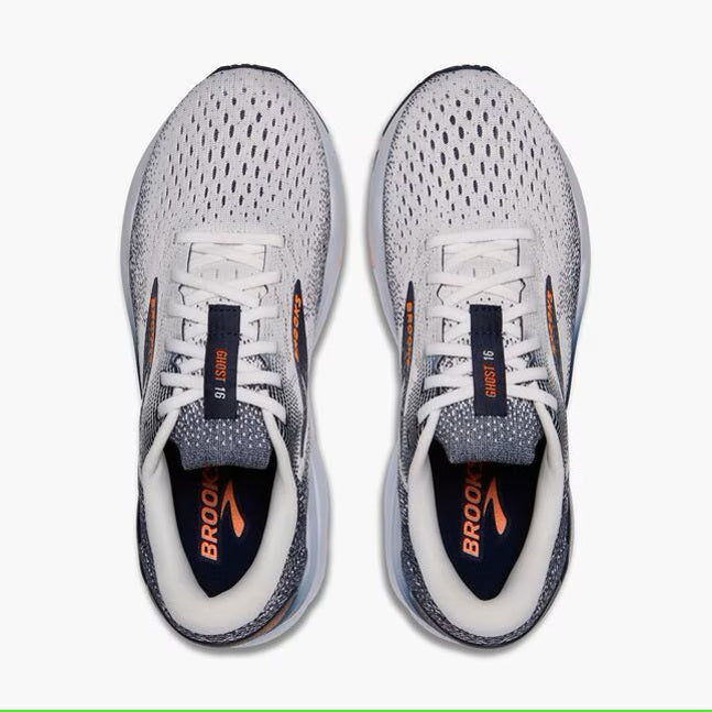 Brooks Men's Ghost 16 - White/Peacoat/Orange