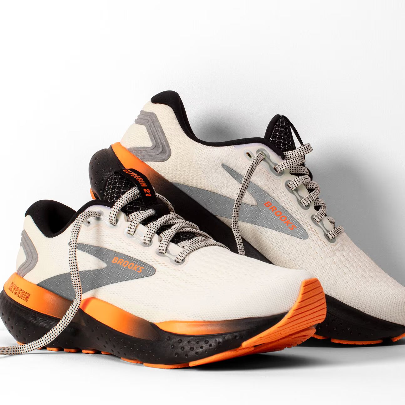 Brooks Men's Glycerin 21 - Ecru/Orange/Black – Key Power Sports