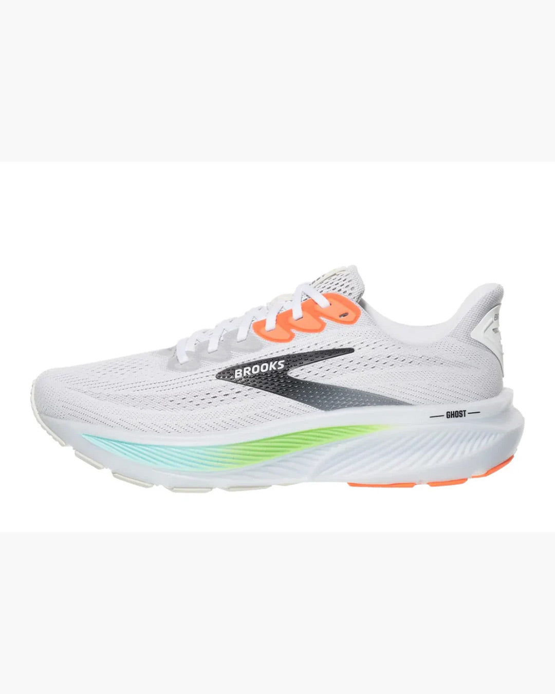 Brooks Men's Ghost 17 - White/Pink Clay/Gecko
