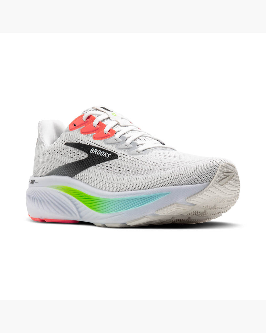 Brooks Men's Ghost 17 - White/Pink Clay/Gecko