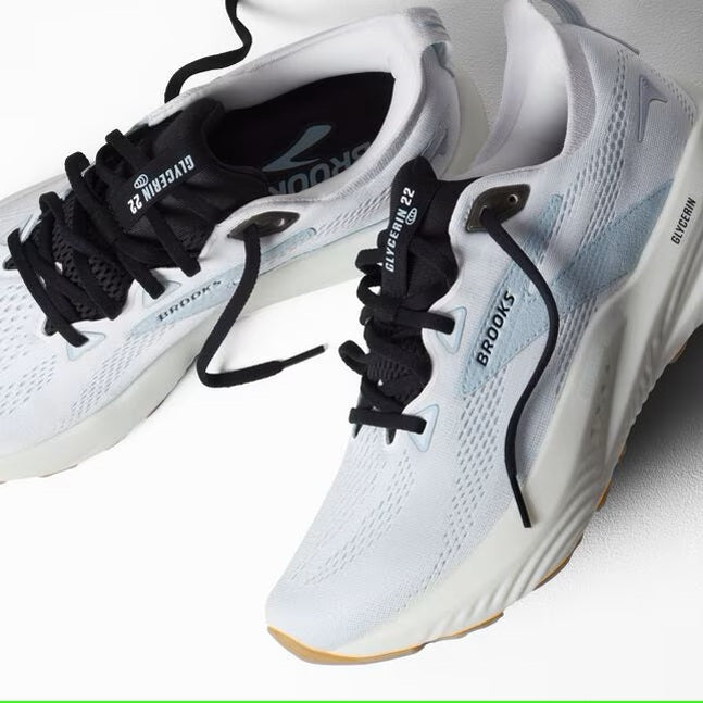 Brooks Men's Glycerin 22 - Bright White/Winter Sky/Black