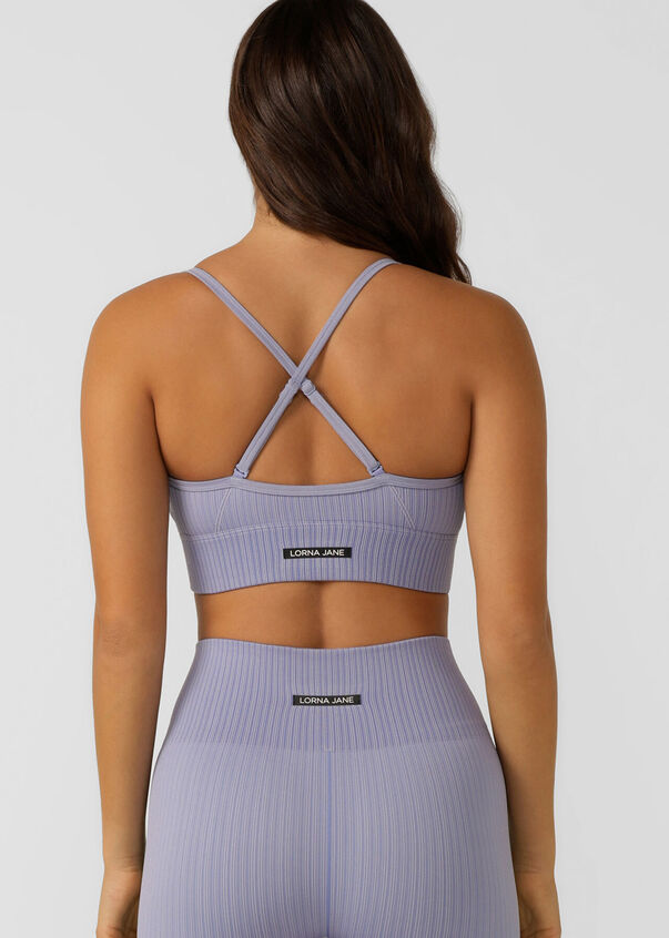 Lorna Jane Seamless Swim Longline Sports Bra - Lavender