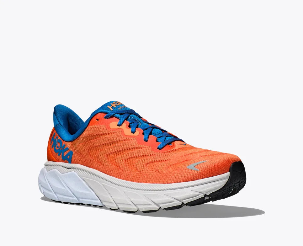 HOKA Men's Arahi 6 - Vibrant Orange/Coastal Sky