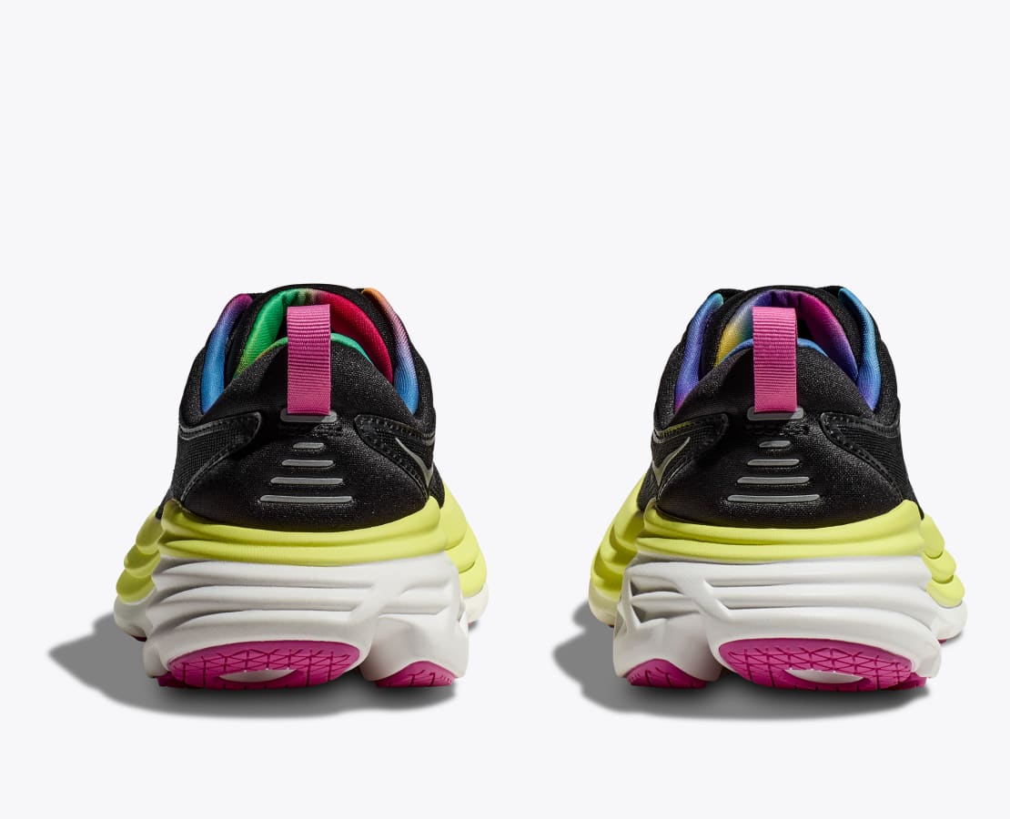 HOKA Men's Bondi 8 - Black/Citrus Glow
