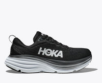 HOKA Men's Bondi 8 Wide - Black/White