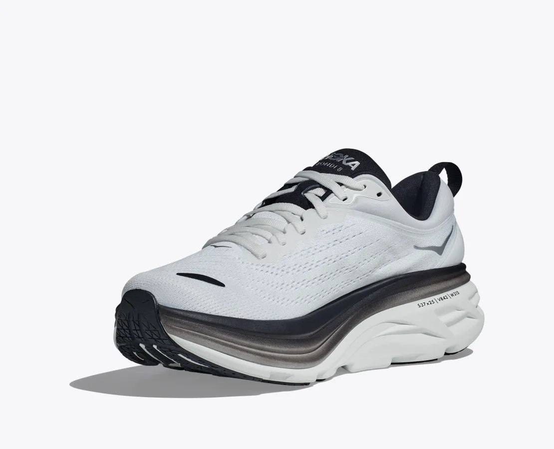 HOKA Men's Bondi 8 Wide - White / Black