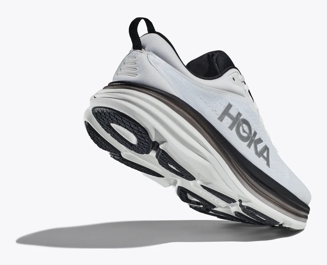 HOKA Men's Bondi 8 Wide - White / Black