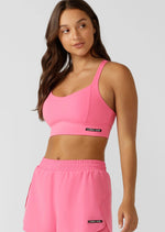 Lorna Jane Reactive Max Support Sports Bra - Cameo Pink