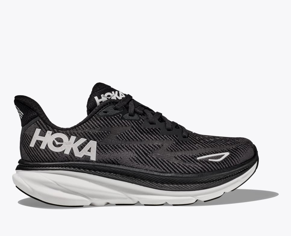 HOKA Men's Clifton 9 Wide - Black/White