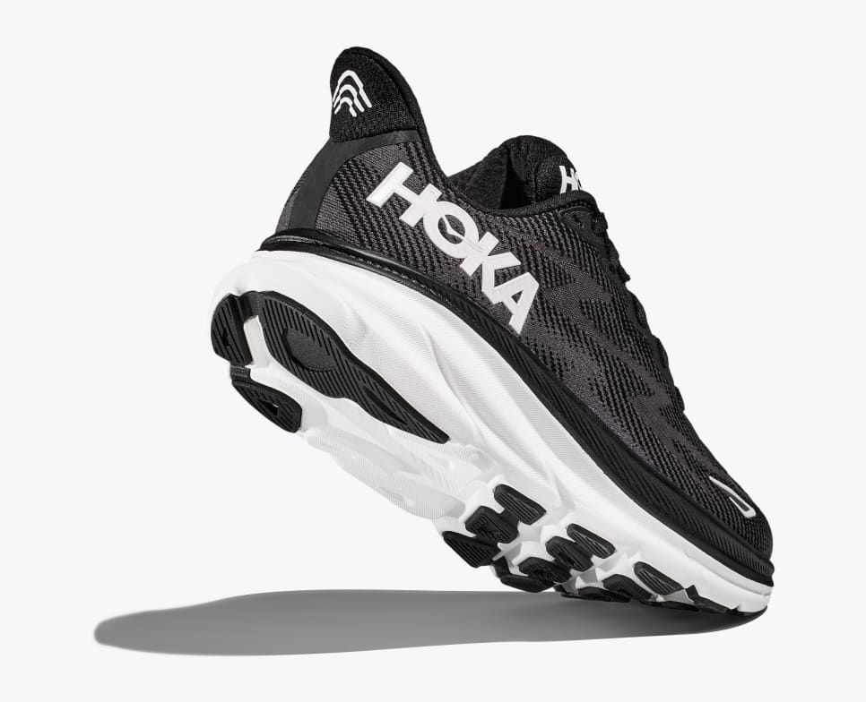 HOKA Men's Clifton 9 Wide - Black/White