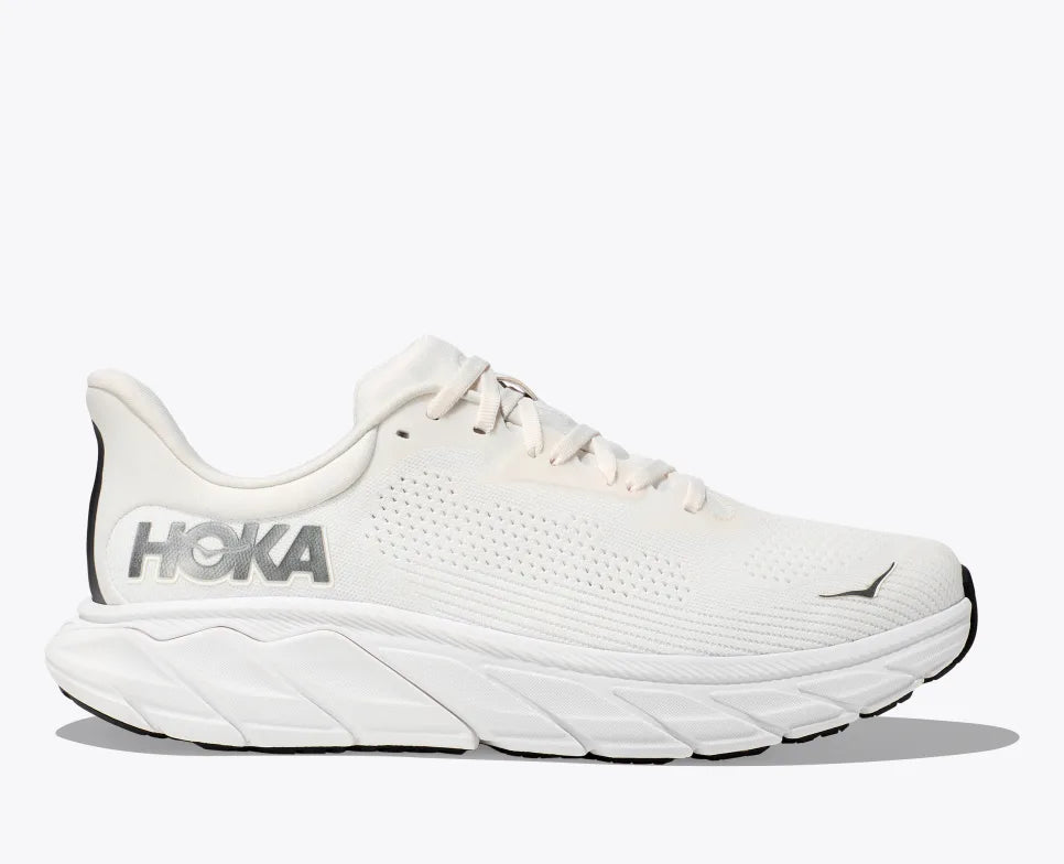 HOKA Men's Arahi 7 Wide - Blanc De Blanc/Steel Wool