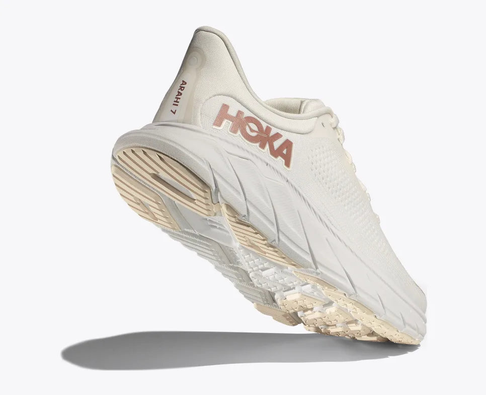 HOKA Women's Arahi 7 Wide - Blanc De Blanc/Rose Gold