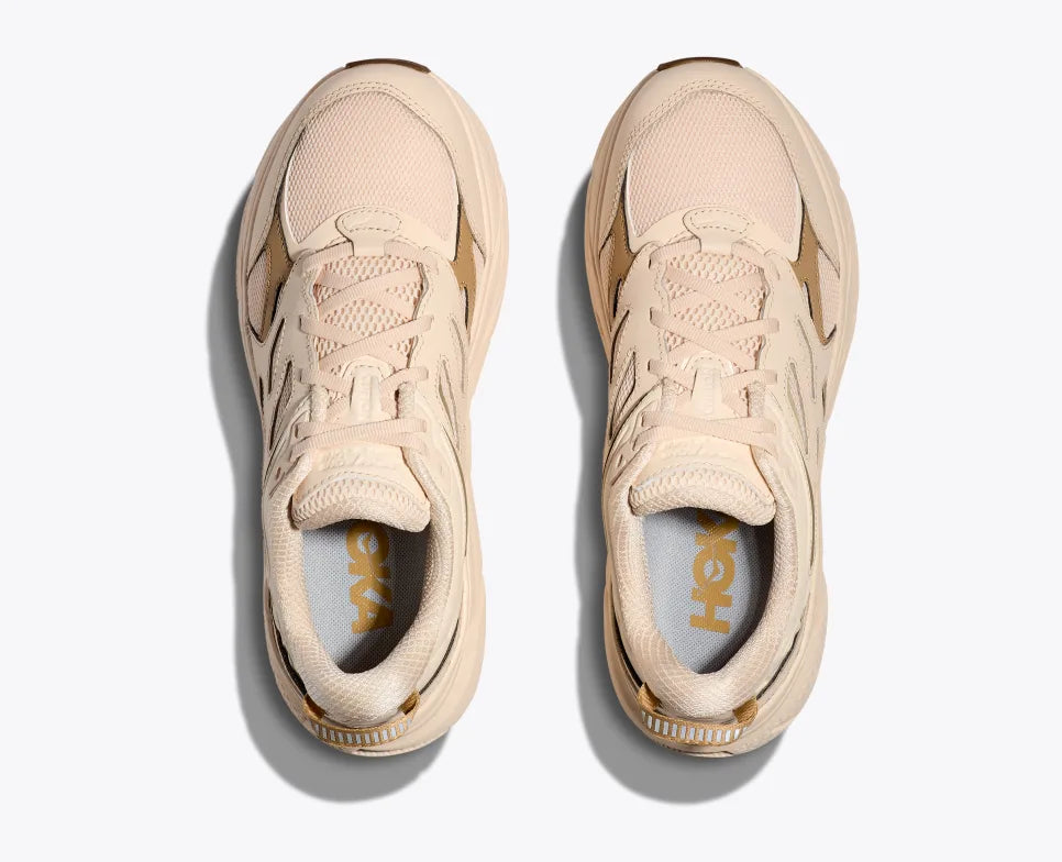 HOKA Unisex's Clifton Athletics - Vanilla/Wheat