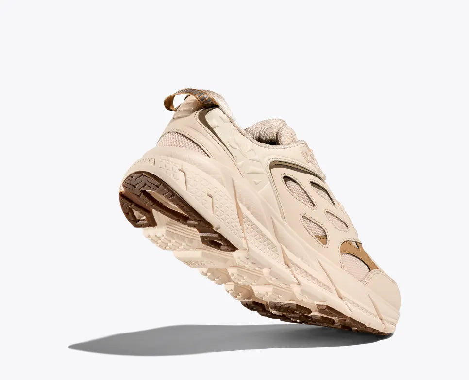 HOKA Unisex's Clifton Athletics - Vanilla/Wheat
