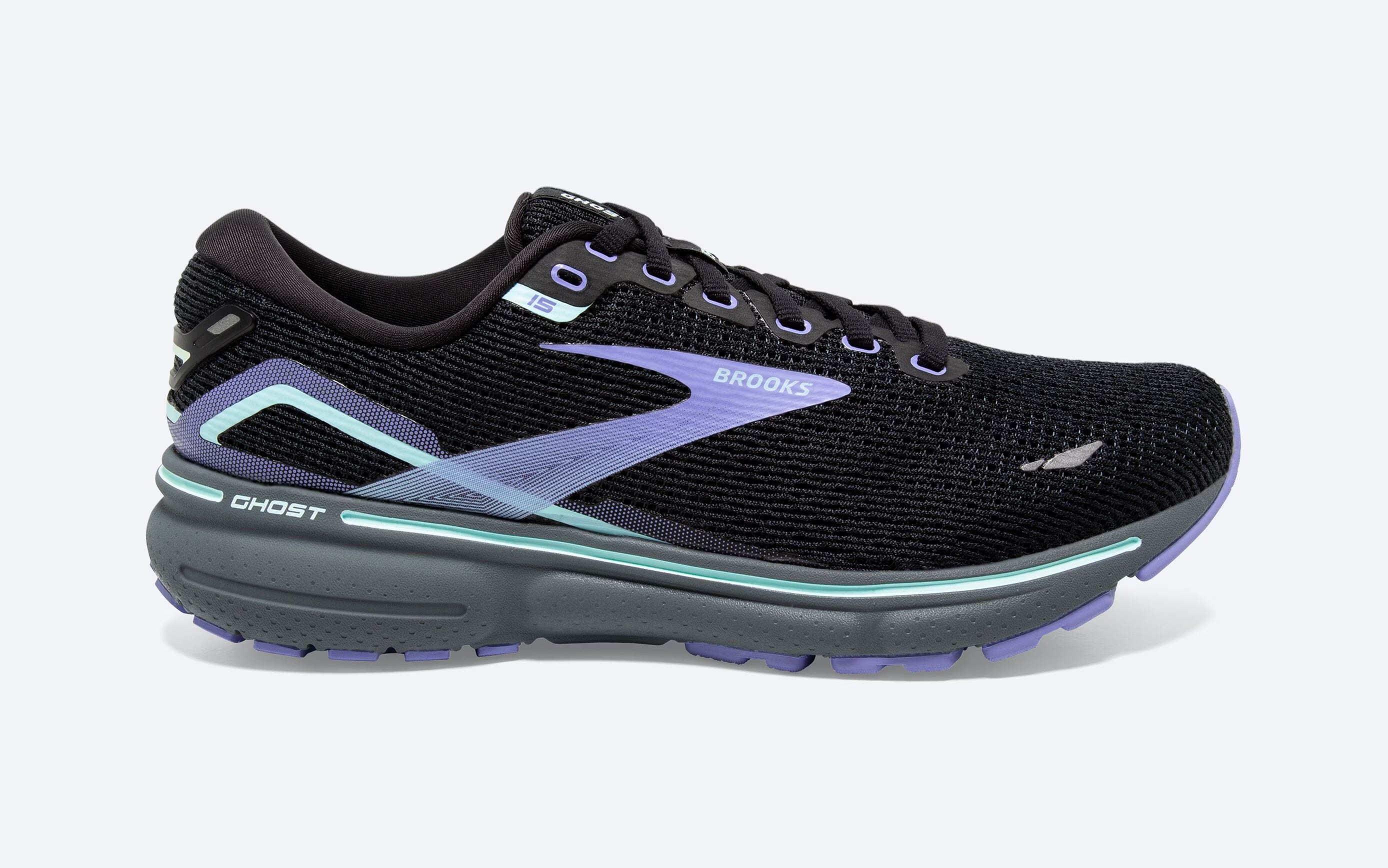 Brooks Women's Ghost 15 - Black/Jacaranda/Salt ( B011 )