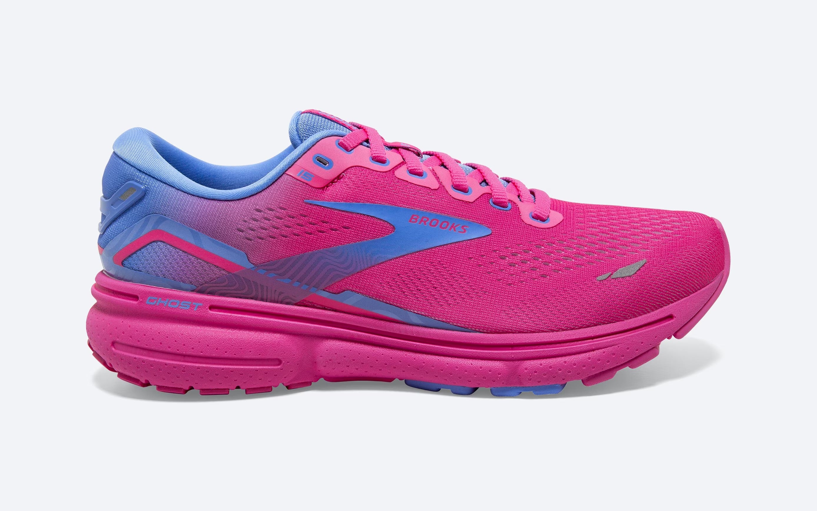Brooks Women's Ghost 15 - Pink Glo/Blue/Fuchsia ( B606)