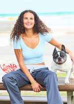 Lorna Jane Unwind Active Tee - Crystal Blue