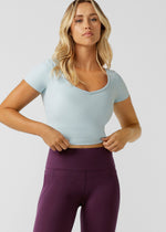 Lorna Jane Unwind Active Tee - Crystal Blue