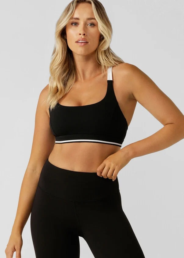 Lorna Jane Glow Recycled Sports Bra - Black