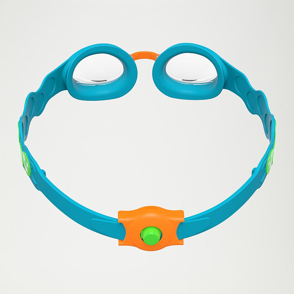 Speedo Infant's Sea Squad Spot Goggles - Azure Blue/Fluo Green/Fluo Orange/Clear