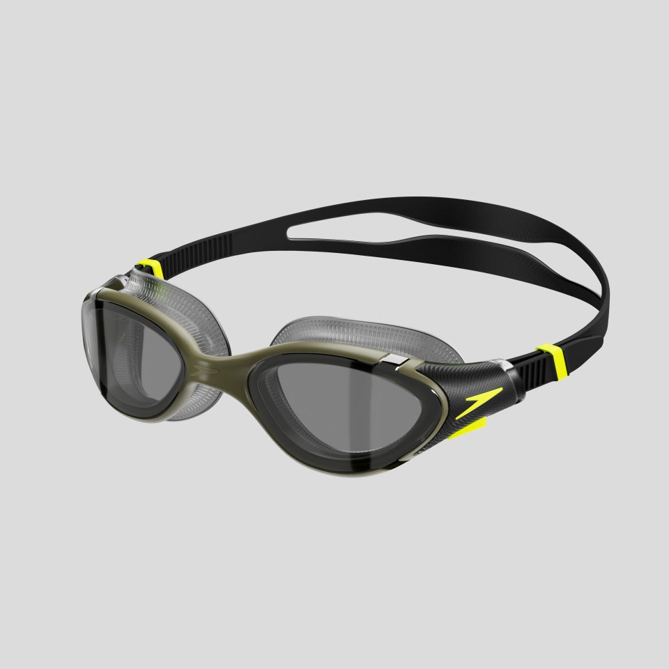 Speedo Adult Biofuse 2.0 Polarised Goggles - Dark Green/Yellow