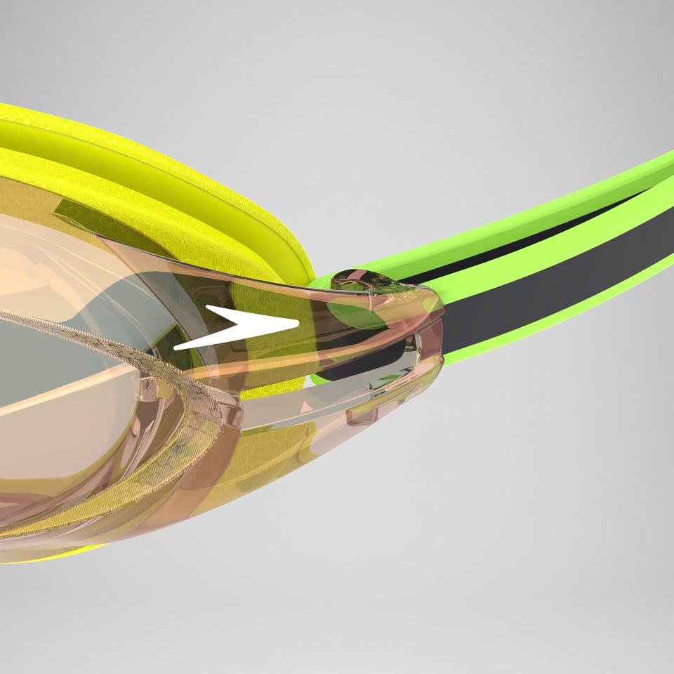 Speedo Unisex's Vanquisher 3.0 Mirrored - Hyper Yellow/Grey/Ablaze Mirror