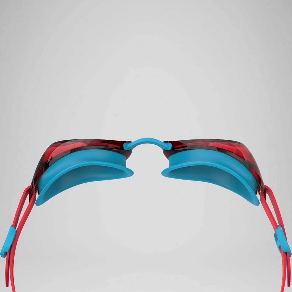 Speedo Junior's Jet 2.0 Goggles - Turquoise/Lava Red