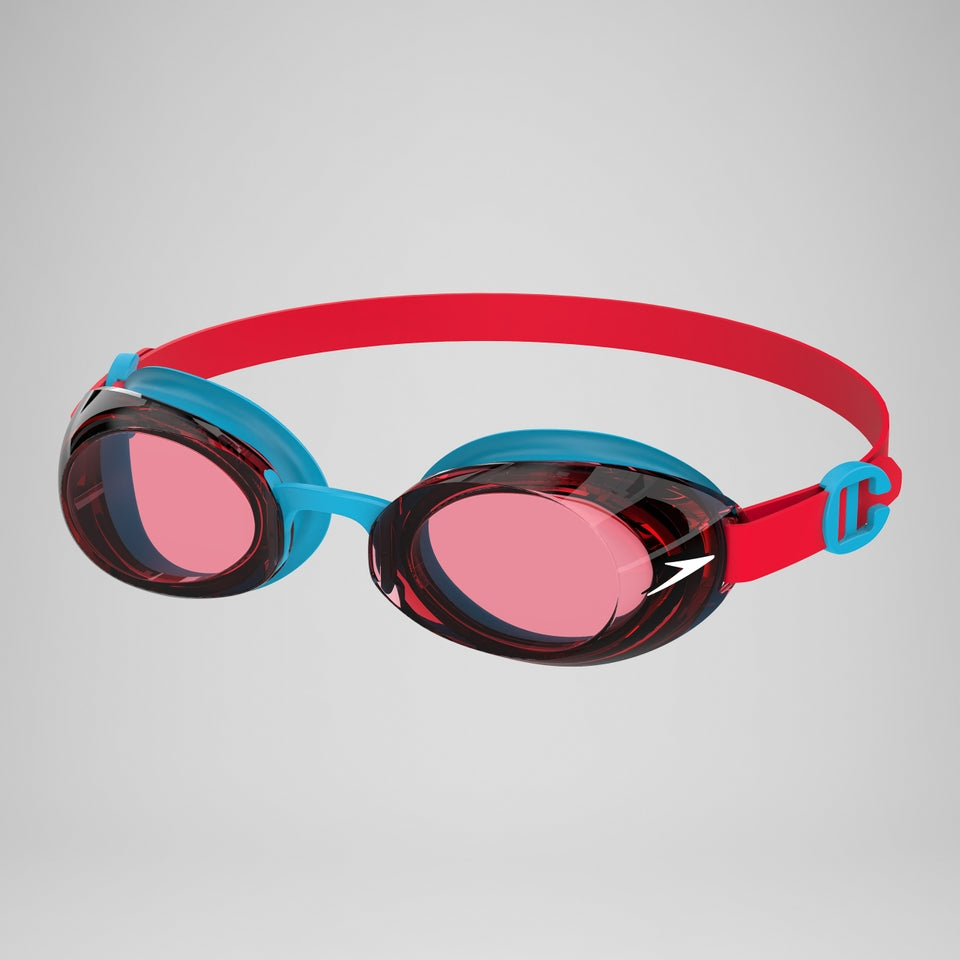 Speedo Junior's Jet 2.0 Goggles - Turquoise/Lava Red