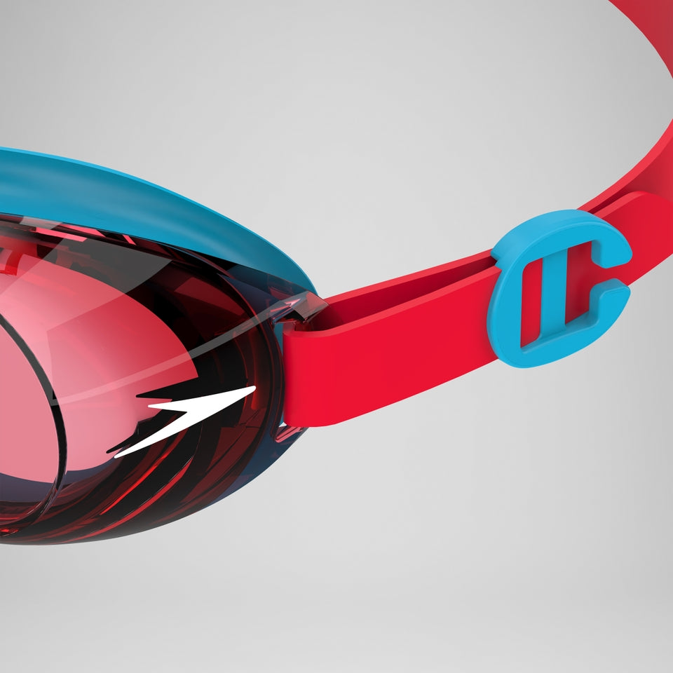 Speedo Junior's Jet 2.0 Goggles - Turquoise/Lava Red