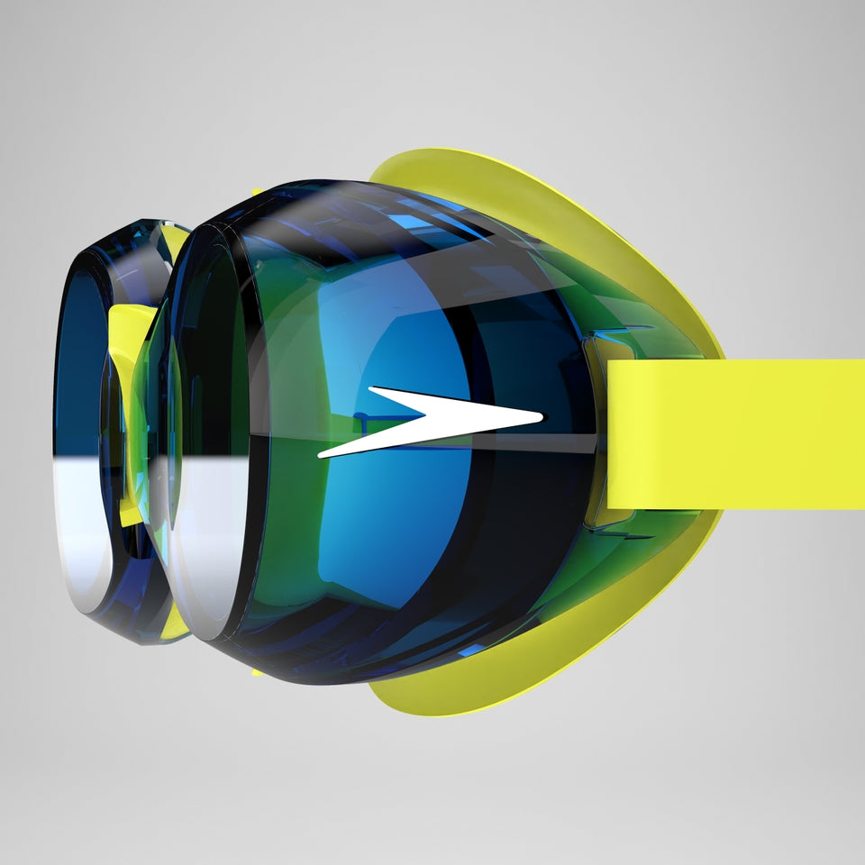 Speedo Junior's Jet 2.0 Goggles - Empire Yellow/Neon Blue