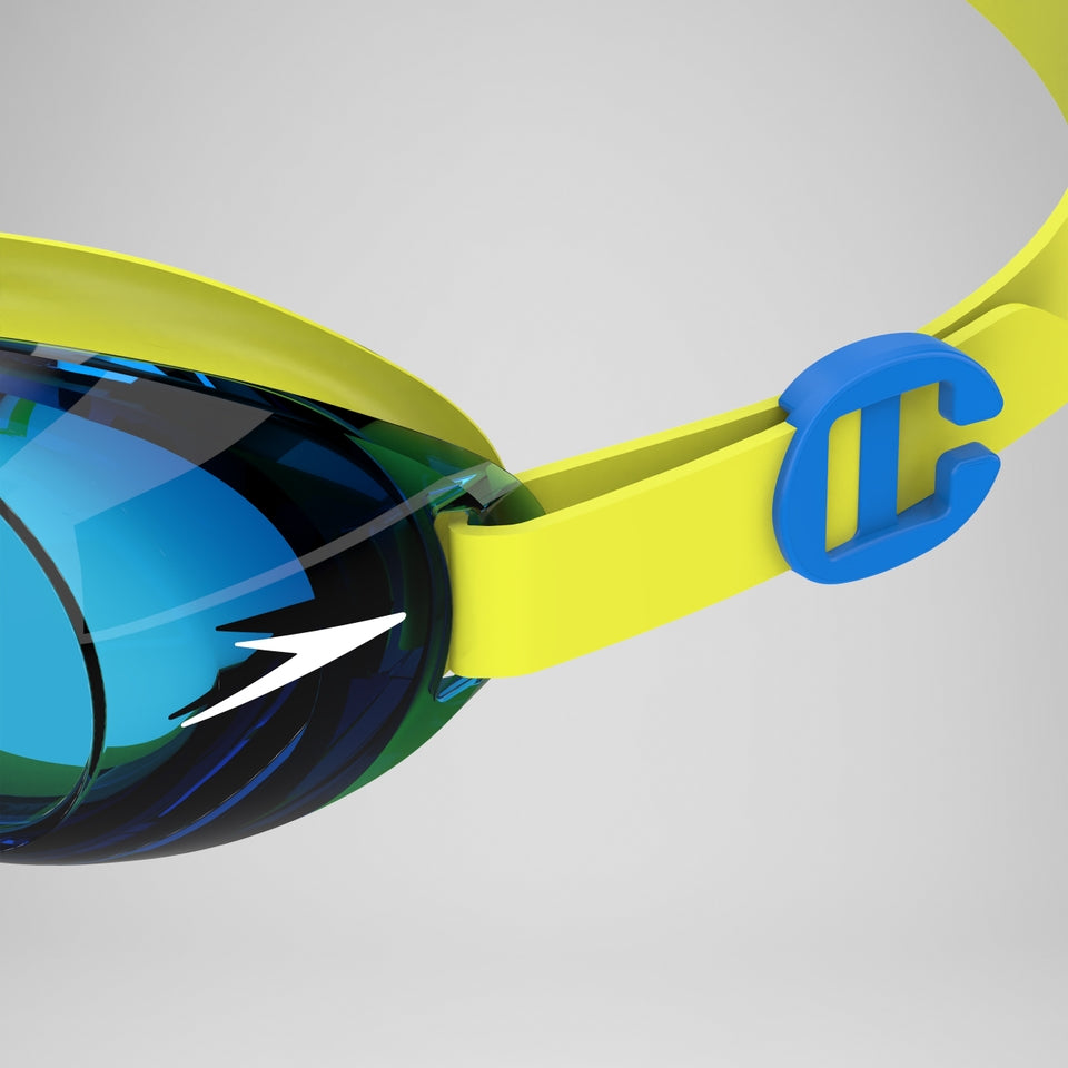Speedo Junior's Jet 2.0 Goggles - Empire Yellow/Neon Blue