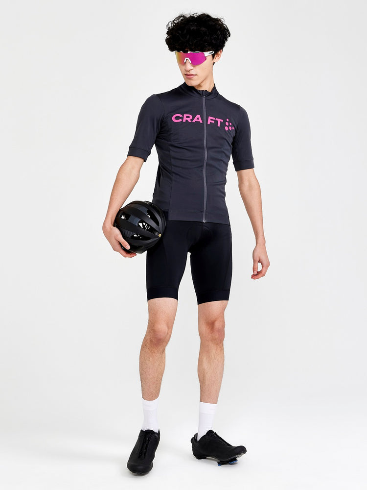 Craft Men's Cycling Essence Jersey - Ashpalt-Roxo