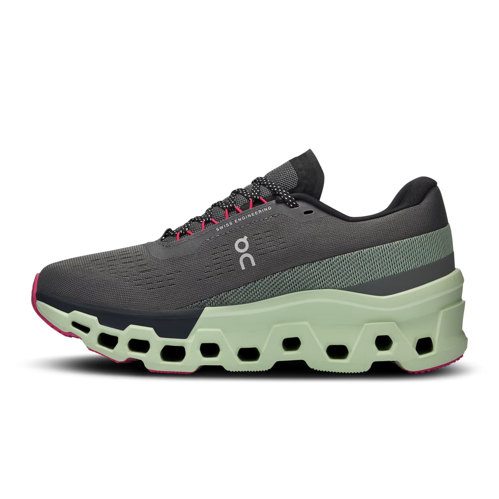 ON Women's Cloudmonster 2 - Asphalt/Lime