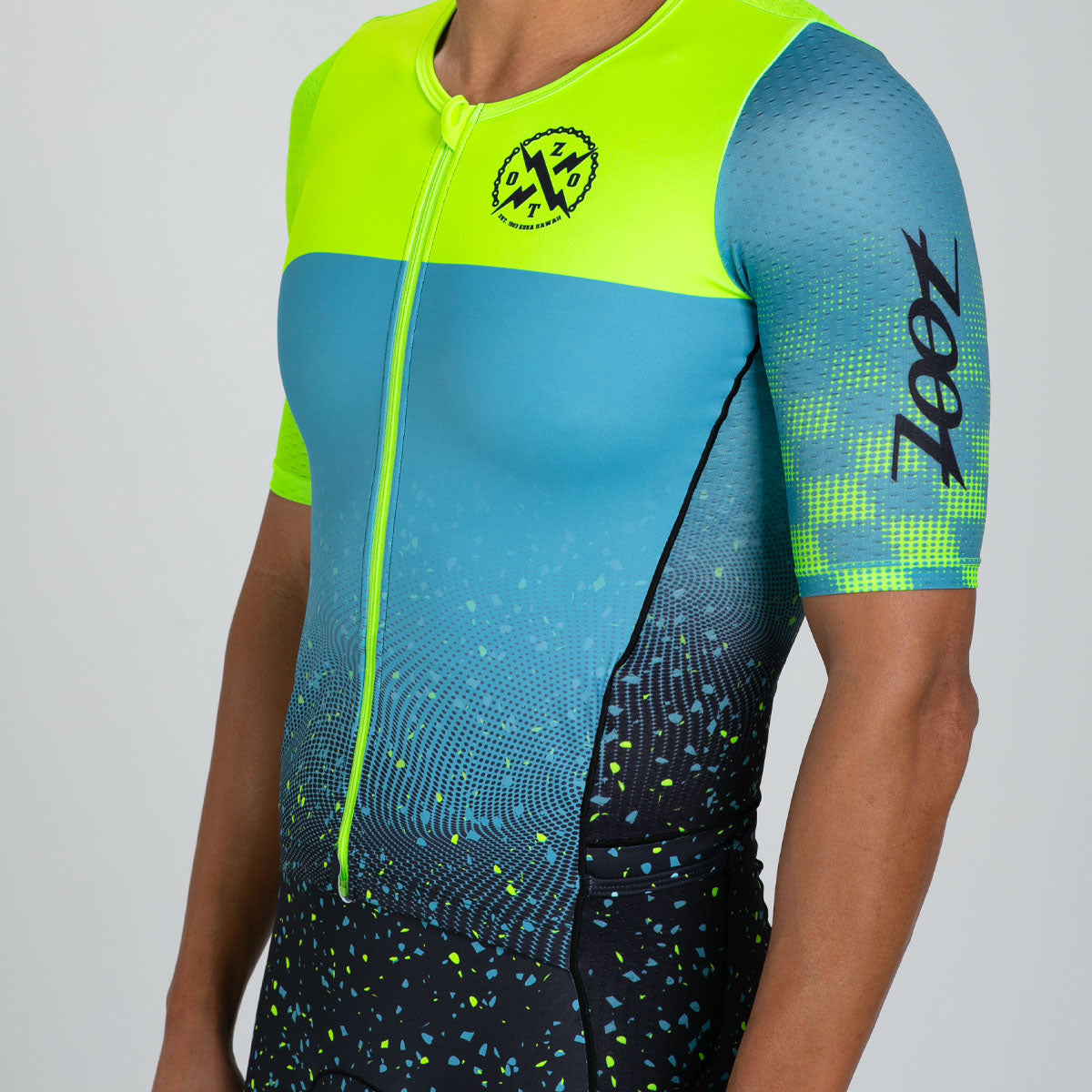 ZOOT Men's Tri AERO FZ Racesuit - Electric