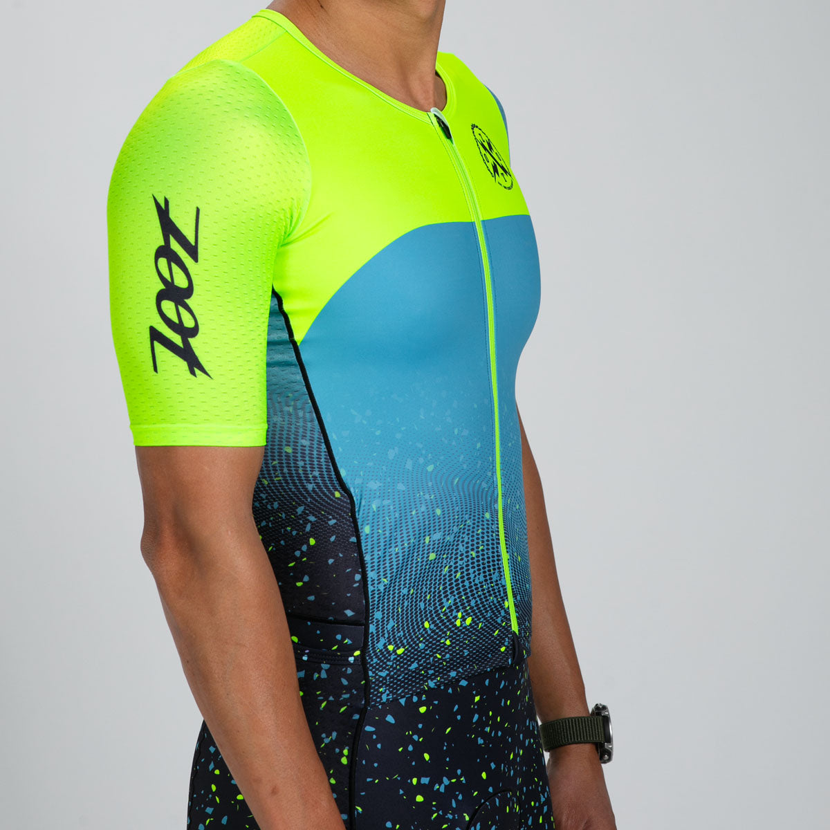 ZOOT Men's Tri AERO FZ Racesuit - Electric