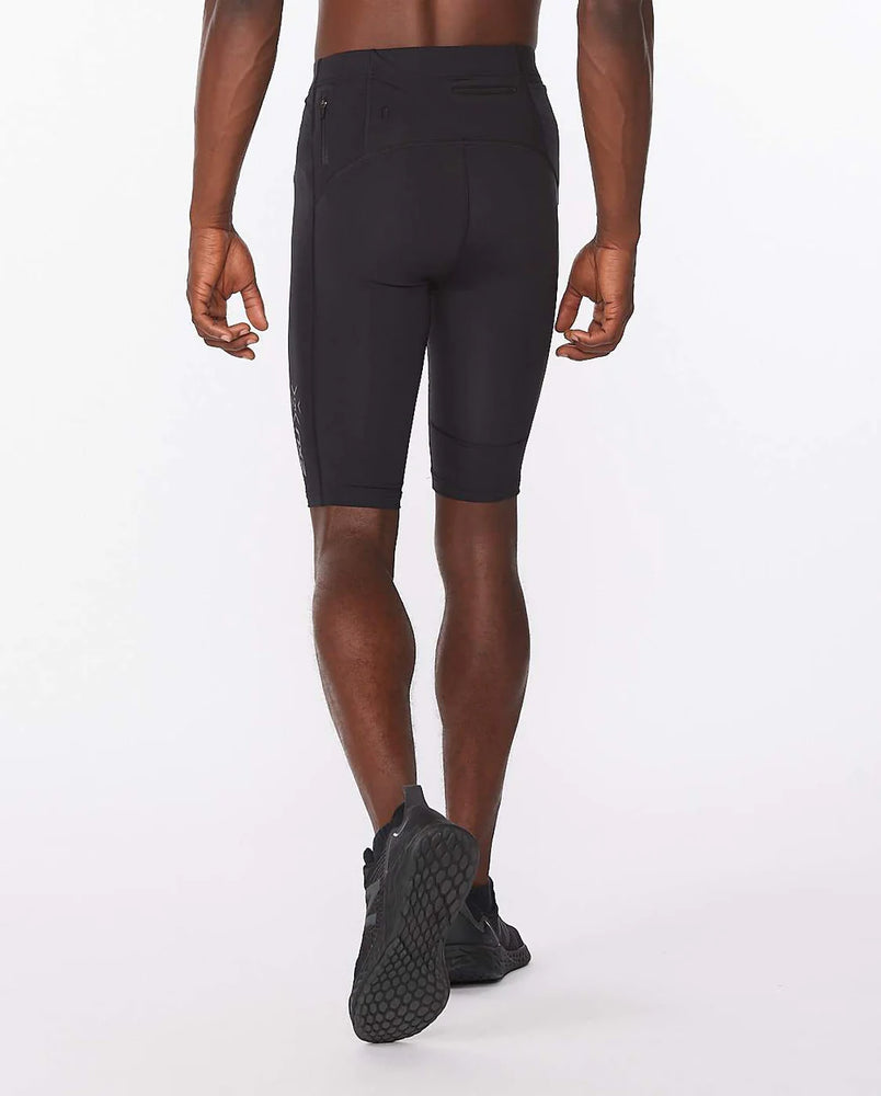 2XU Men's Light Speed Compression Shorts - Black/Black Reflective