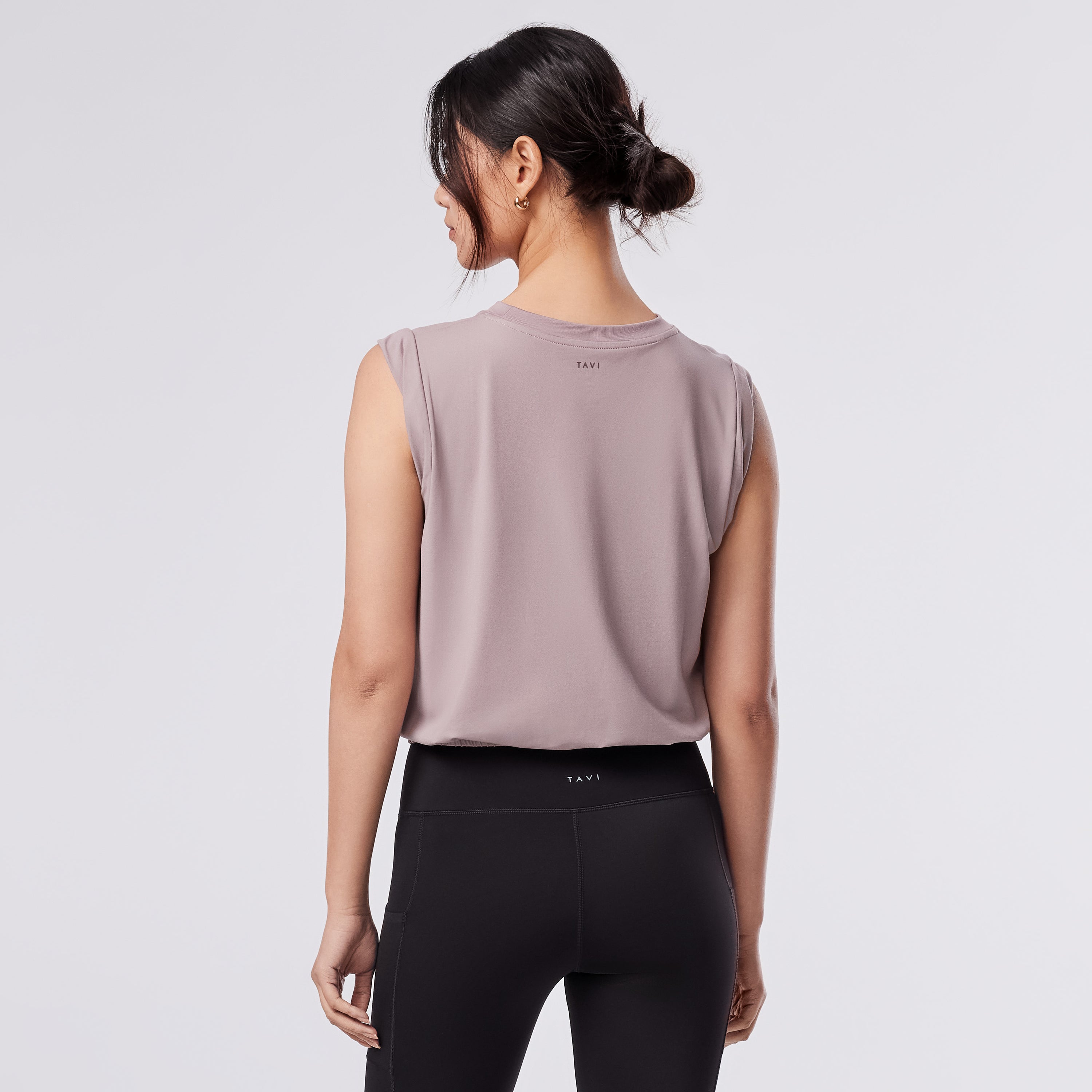 TAVI SoftTec Crop Tie Tee - Lavender Mist