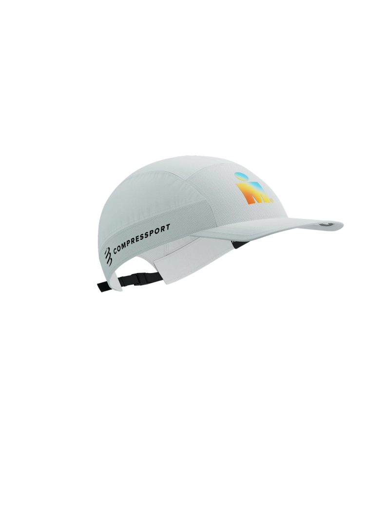 Compressport Unisex's 5 Panel Light Cap - White (Ironman 2025)