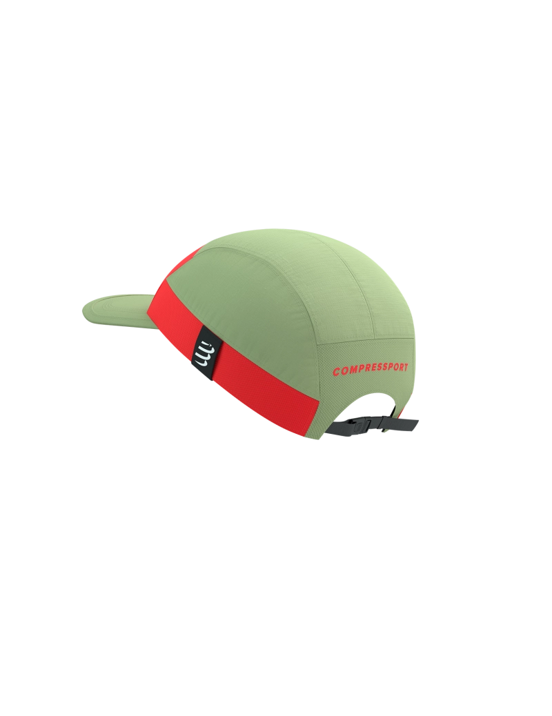 Compressport Unisex's 5 Panel Light Cap - Nile/Fluo Red