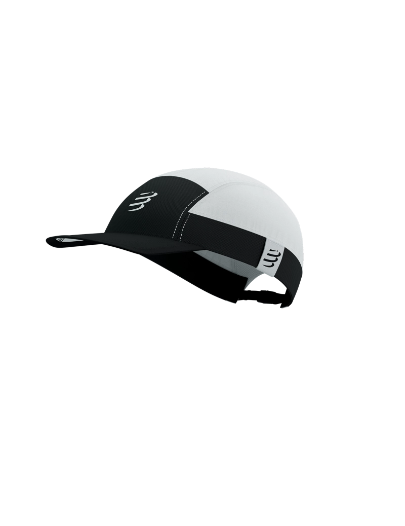 Compressport Unisex's 5 Panel Light Cap - White/Black