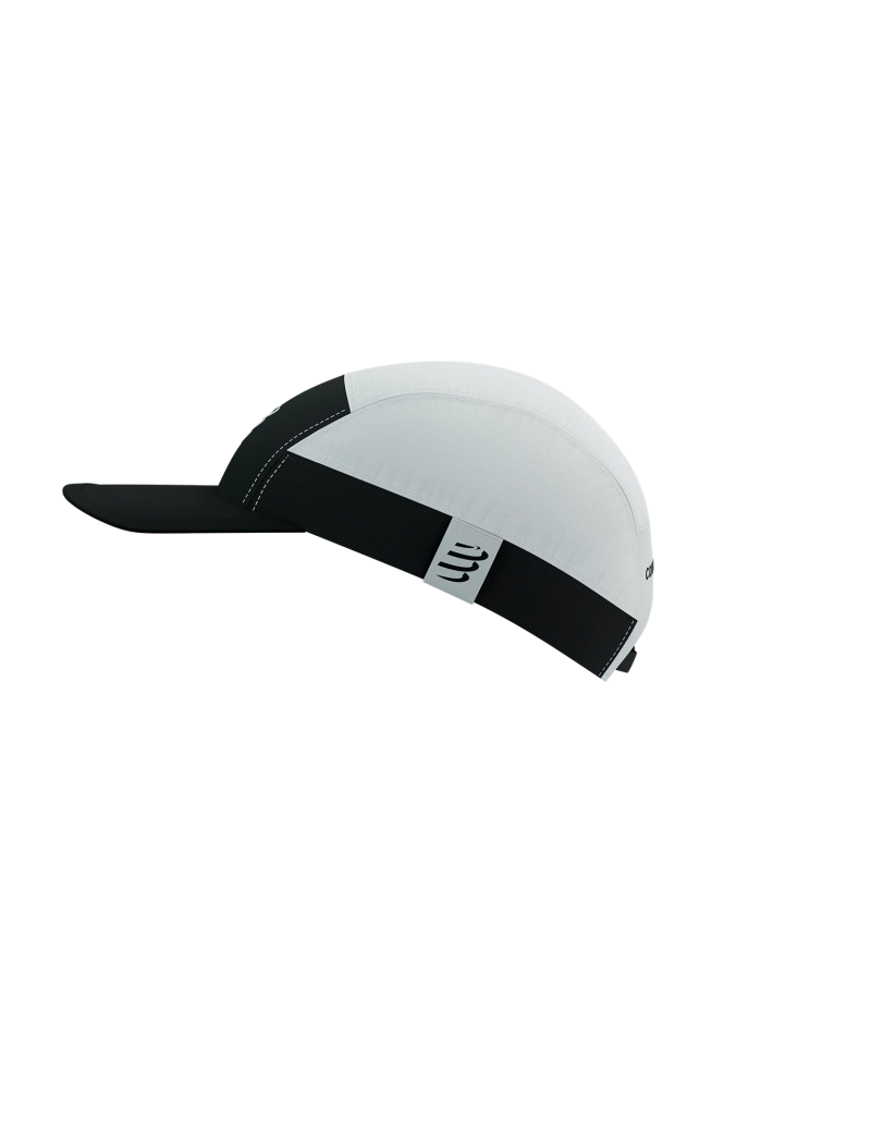 Compressport Unisex's 5 Panel Light Cap - White/Black