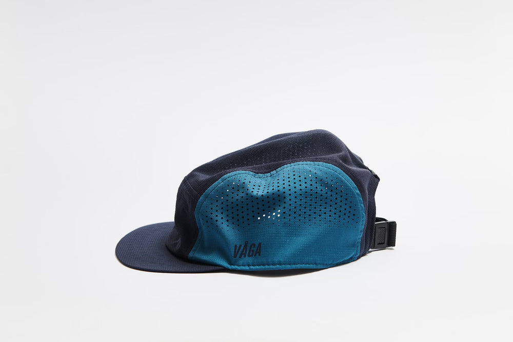 VAGA Feather Racing Cap - Navy Blue/Teal/Black