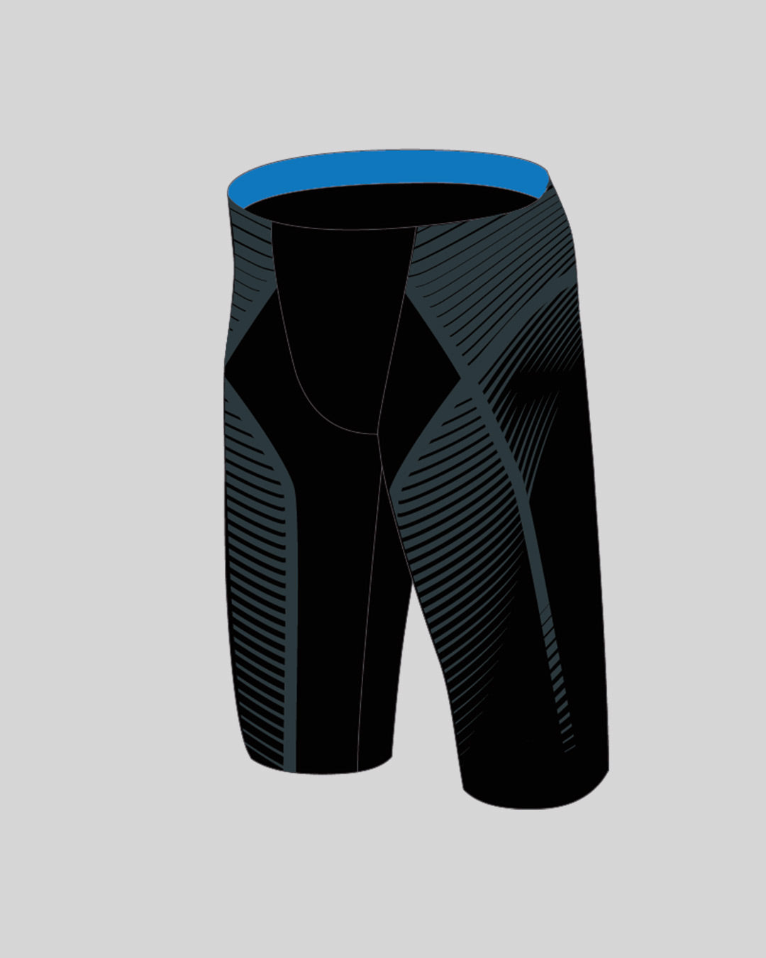 Speedo Men's China SPDFIT Power Form Jammer - Black/Blue