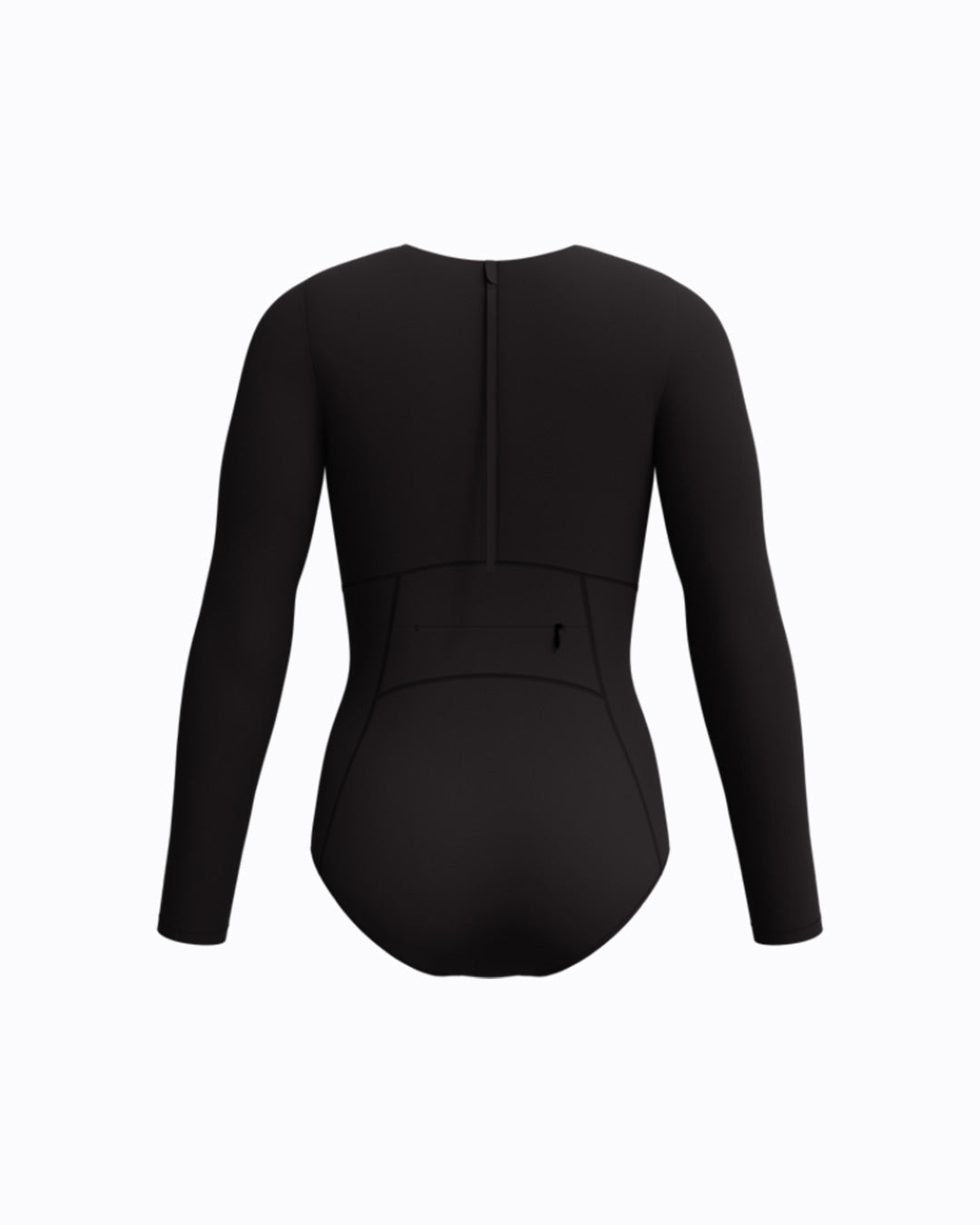 Speedo Women's Ocean Flex L/S Zip 1pc Swimsuit - Black